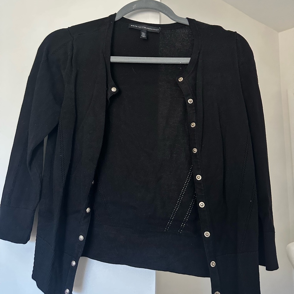 WHTE HOUSE BLACK MARKET cardigan black xs